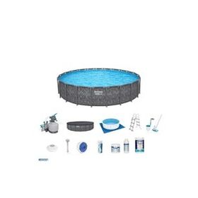 Bestway APX 365 561JZ BW581 6.71x1.32 mt Yuvarlak Prefabrik Havuz Seti