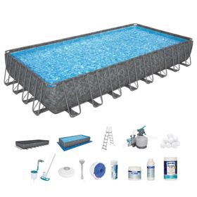 Bestway APX 365 561KJ BW585 9.56x4.88x1.32 mt Dikdörtgen Prefabrik Havuz Seti