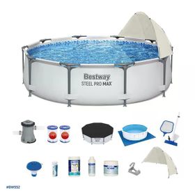 Bestway BW552 56406 305x76 cm Gölgelikli Oval Prefabrik Havuz