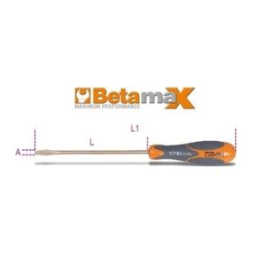 Beta 1270BA 3x75 mm Kıvılcım Çıkarmaz Düz Tornavida