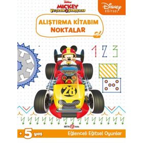 Beta Kids Disney Eğitsel Mickey ve Çılgın Yarışçılar Alıştırma Kitabım Noktalar Kitabı