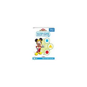 Beta Kids Disney Eğitsel Mickey ve Çılgın Yarışçılar Alıştırma Kitabım Renkler ve Şekiller Kitabı
