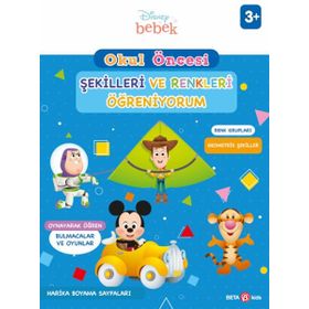Beta Kids Disney Eğitsel Okul Öncesi Şekilleri ve Renkleri Öğreniyorum Kitabı