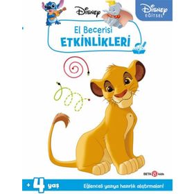 Beta Kids Disney Eğitsel Simba El Becerisi Etkinlikleri Yazıya Hazırlık Kitabı
