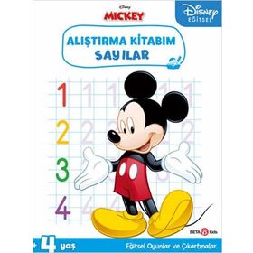 Beta Kids Disney MICKEY Eğitsel Çıkartmalı Alıştırma Kitabım Sayılar Kitabı