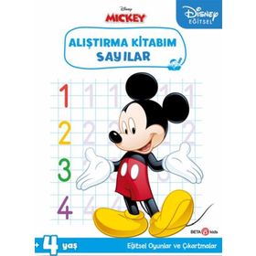 Beta Kids Disney MICKEY Eğitsel Çıkartmalı Alıştırma Kitabım Sayılar Kitabı