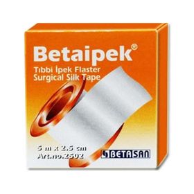 Betaipek 5 m x 2.5 cm Tıbbi İpek Flaster