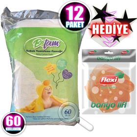 Betam 60'lı x 12 adet Bebek Temizleme Pamuğu