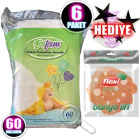 Betam 60'lı x 6 adet Bebek Temizleme Pamuğu