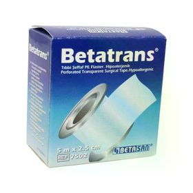 Betasan Betatrans Perfore 5 mt 2.5 cm Tıbbi Şeffaf Flaster