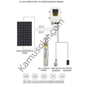 Betatek 24 V 8 A DC Solar Dalgıç Pompa