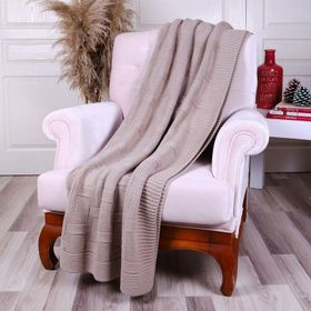 Betires Home TA11019 Bej Örgü Koltuk Şalı