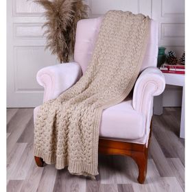 Betires Home TA14011 Bej Örgü Koltuk Şalı