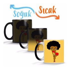 Betty Boop Negra Sihirli Porselen Kupa