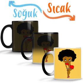 Betty Boop Negra Sihirli Porselen Kupa