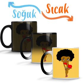 Betty Boop Negra Sihirli Porselen Kupa