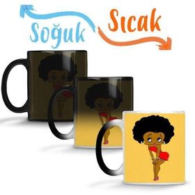 Betty Boop Negra Sihirli Porselen Kupa