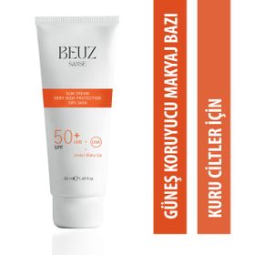 Beuz Sanse SPF50+ 50 ml Kuru Ciltler İçin Çok Yüksek Korumalı Güneş Kremi ve Makyaj Bazı