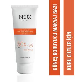 Beuz Sanse SPF50+ 50 ml Kuru Ciltler İçin Çok Yüksek Korumalı Güneş Kremi ve Makyaj Bazı