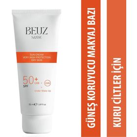 Beuz Sanse SPF50+ 50 ml Kuru Ciltler İçin Çok Yüksek Korumalı Güneş Kremi ve Makyaj Bazı