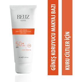 Beuz Sanse SPF50+ 50 ml Kuru Ciltler İçin Çok Yüksek Korumalı Güneş Kremi ve Makyaj Bazı