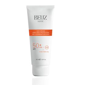 Beuz Sanse SPF50+ 50 ml Yağlı ve Karma Ciltler İçin Çok Yüksek Korumalı Güneş Kremi ve Makyaj Bazı