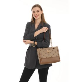 Beverly Hills Polo Club 05BHPC8022 Açık Vizon Fermuarlı Kadın Günlük Çanta