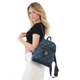 Beverly Hills Polo Club 05BHPC8040 Denim Kanvas Fermuarlı Kadın Sırt Çantası