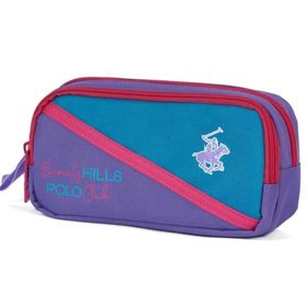 Beverly Hills Polo Club BHPC75560 Lila Mor Unisex Çift Bölmeli Kalemlik Kalem Kutusu