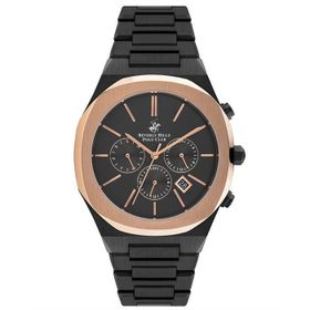 Beverly Hills Polo Club BP3025X.850 Siyah & Rose Gold Erkek Kol Saati