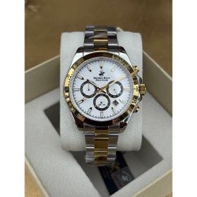 Beverly Hills Polo Club BP3127X Gümüş Altın Beyaz Erkek Kol Saatİ