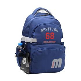 Bevitton 34500 Lacivert-Gri Özel Su İtici Kumaş Okul Sırt Çantası