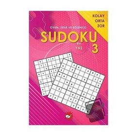 Beyaz Balina Yayınları - Sudoku 3 - Oyun Zeka ve Eğlence: Kolay Orta Zor