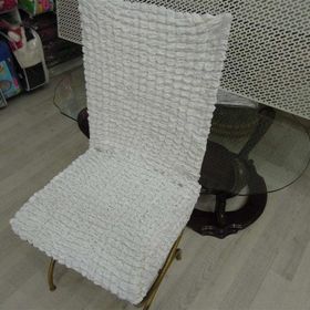 Beyaz Bürümcük Sandalye Kılıfı