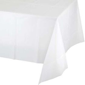 Beyaz Kullan At Plastik Doğum Günü Partisi 120x180 cm Masa Örtüsü