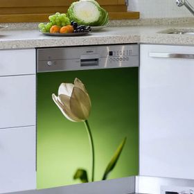 Beyaz Lale Bulaşık Makinesi Sticker