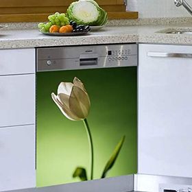 Beyaz Lale Bulaşık Makinesi Sticker
