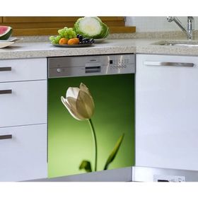 Beyaz Lale Bulaşık Makinesi Sticker