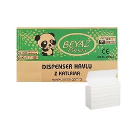 Beyaz Panda 200'lü Z Katlama Dispenser Havlu (12 adet)