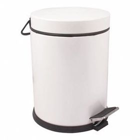 Beyaz Pedallı 5 Litre Çöp Kovası