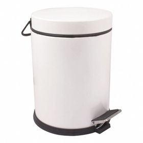 Beyaz Pedallı 5 Litre Çöp Kovası