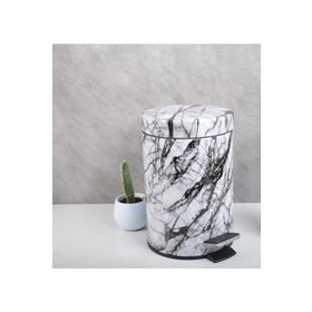 Beyaz Pedallı 5 Litre Çöp Kovası