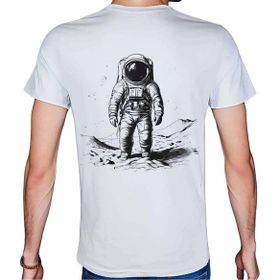 Beyaz Penguen Astronaut Beyaz Penye Basic Erkek Tişört