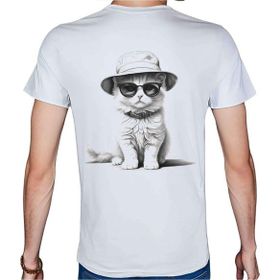Beyaz Penguen Black-White Beyaz Penye Basic Erkek T-shirt