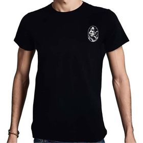 Beyaz Penguen Elip Guitar Siyah Penye Basic Erkek T-shirt