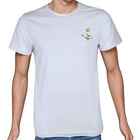 Beyaz Penguen Flower Beyaz Erkek T-shirt
