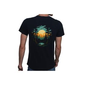 Beyaz Penguen Forest Siyah Erkek T-shirt