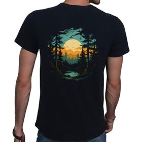 Beyaz Penguen Forest Siyah Erkek T-shirt