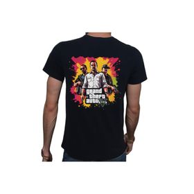 Beyaz Penguen GTA Siyah Erkek T-shirt