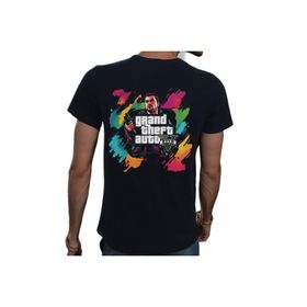 Beyaz Penguen GTA Siyah Erkek T-shirt